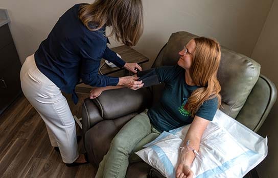 Assisting a medical infusion patient